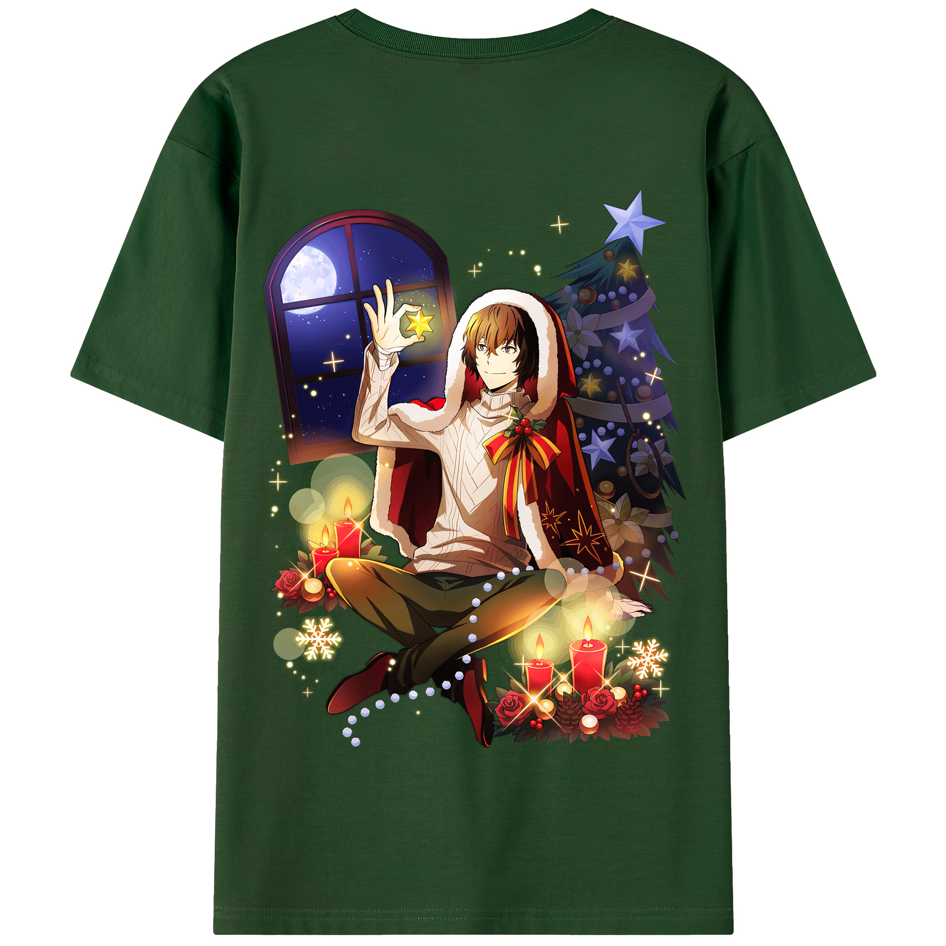 （画像用） 文豪ストレイドッグス Bungo Stray Dogs 綿100％半袖Tシャツ（背面プリント）